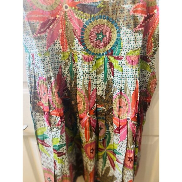 Tropical Floral Mini Dress with Spaghetti Straps - Picture 3 of 6